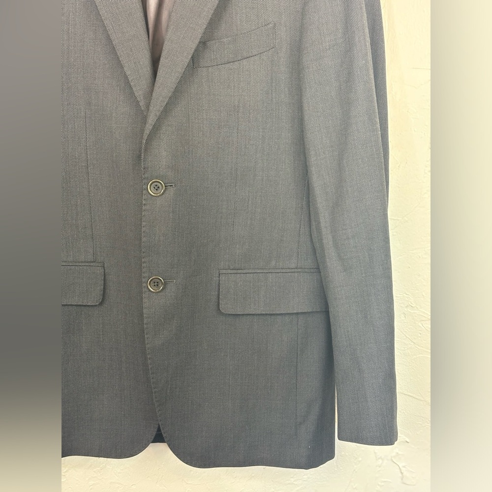 MOSSIMO DUTTI Super 130's Wool Charcoal Grey Blazer Suit Jacket Business 46/36 - Picture 5 of 16